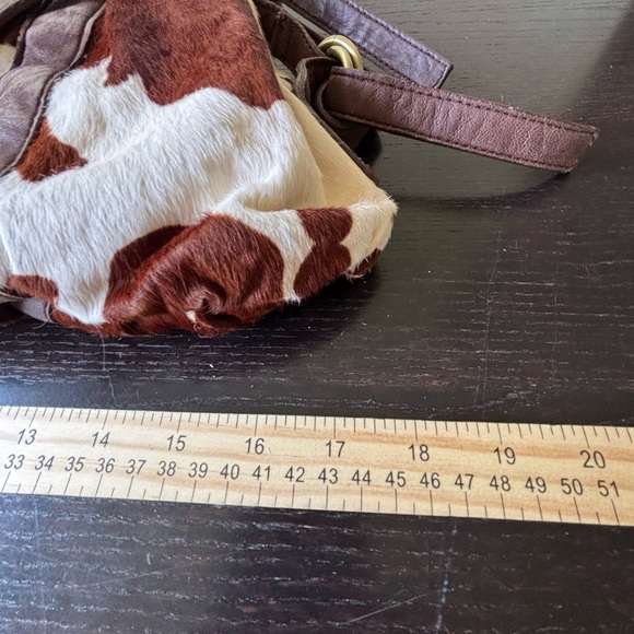 Steven by Steve Madden brown, white calf hair cowhide shoulder bag - Picture 13 of 15